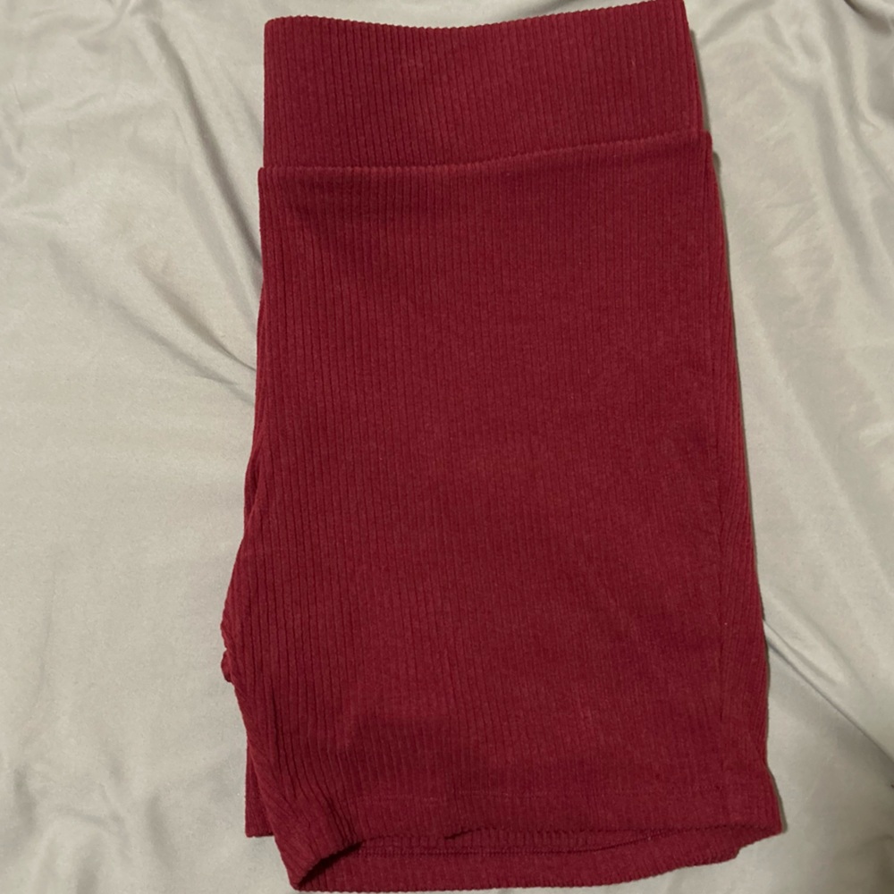 Red Ribbed Bottoms - Picture 3 of 5